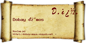 Dobay Ámos névjegykártya